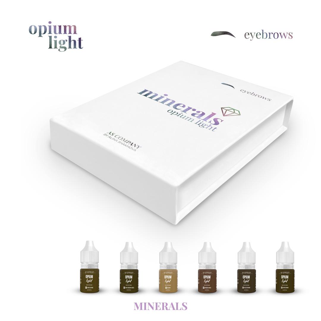 EYEBROW SET - OPIUM LIGHT, (MINERALS 6 pcs / 6 ml)